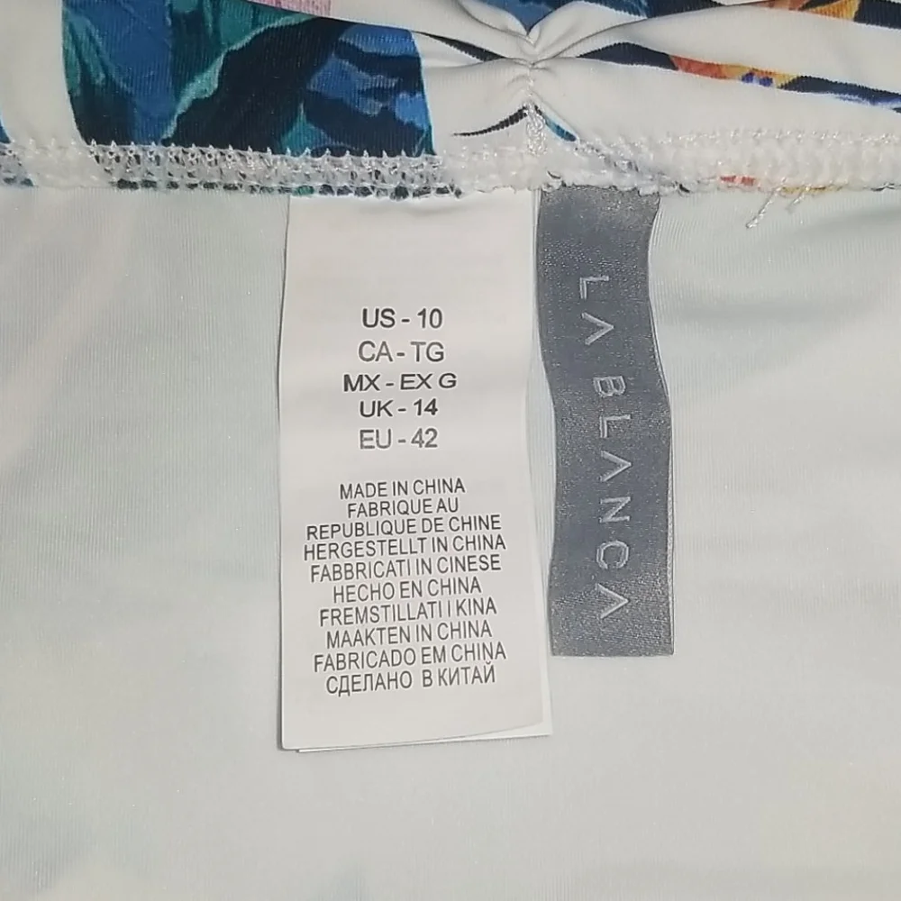 WAS $ 64 LA BLANCA In The Moment Banded Hipster Bikini Bott - Picture 13 of 16